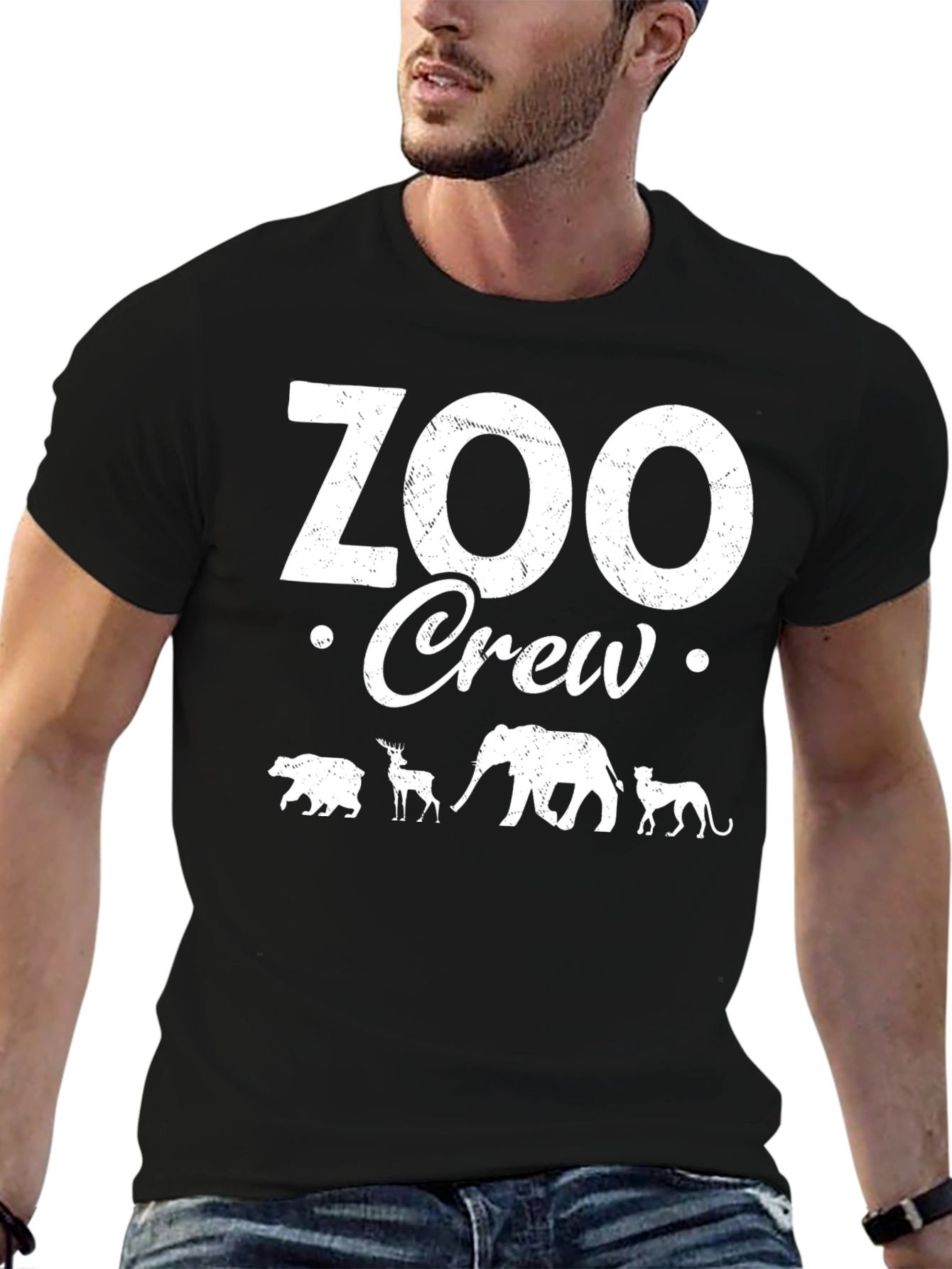 Zoo Crew T-Shirt: Animal Silhouette Design
