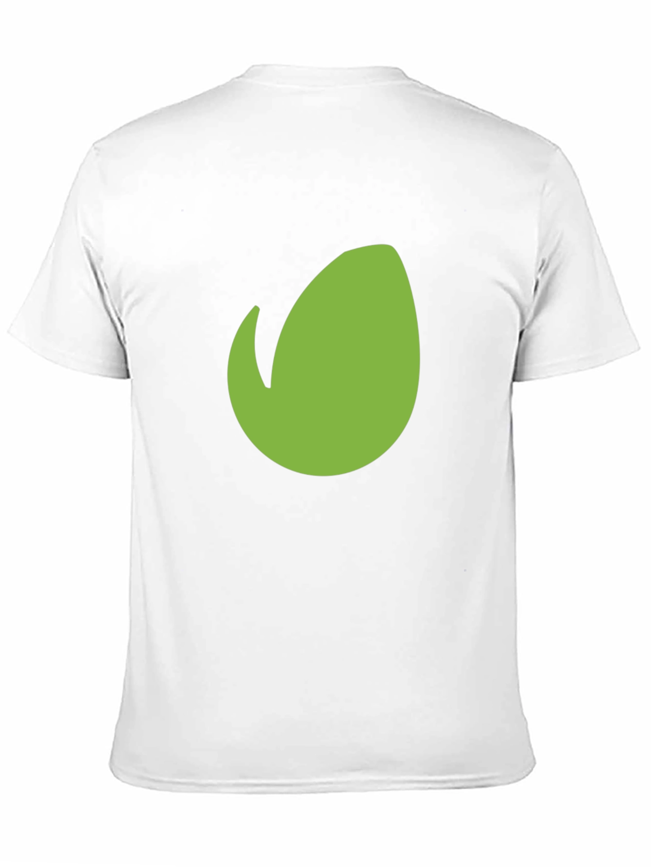 Mens Black T-Shirt with Green Leaf Design