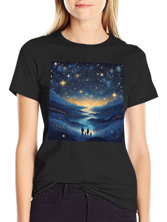 Starry Night Family Tee - Celestial Graphic T-Shirt