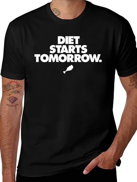Diet Starts Tomorrow T-Shirt - Funny Foodie Tee