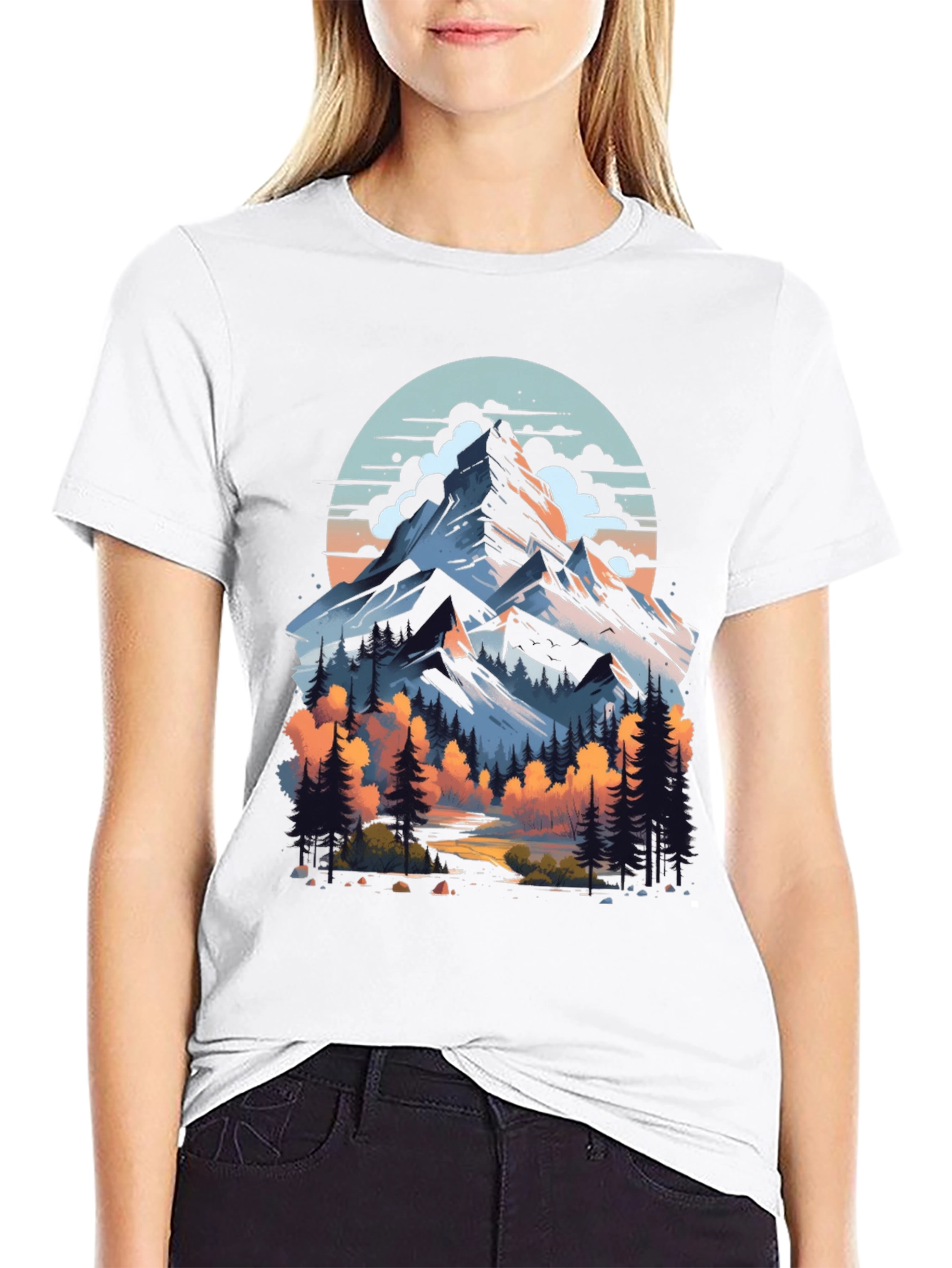 Mountain Peak Graphic Tee - Nature Adventure Shirt