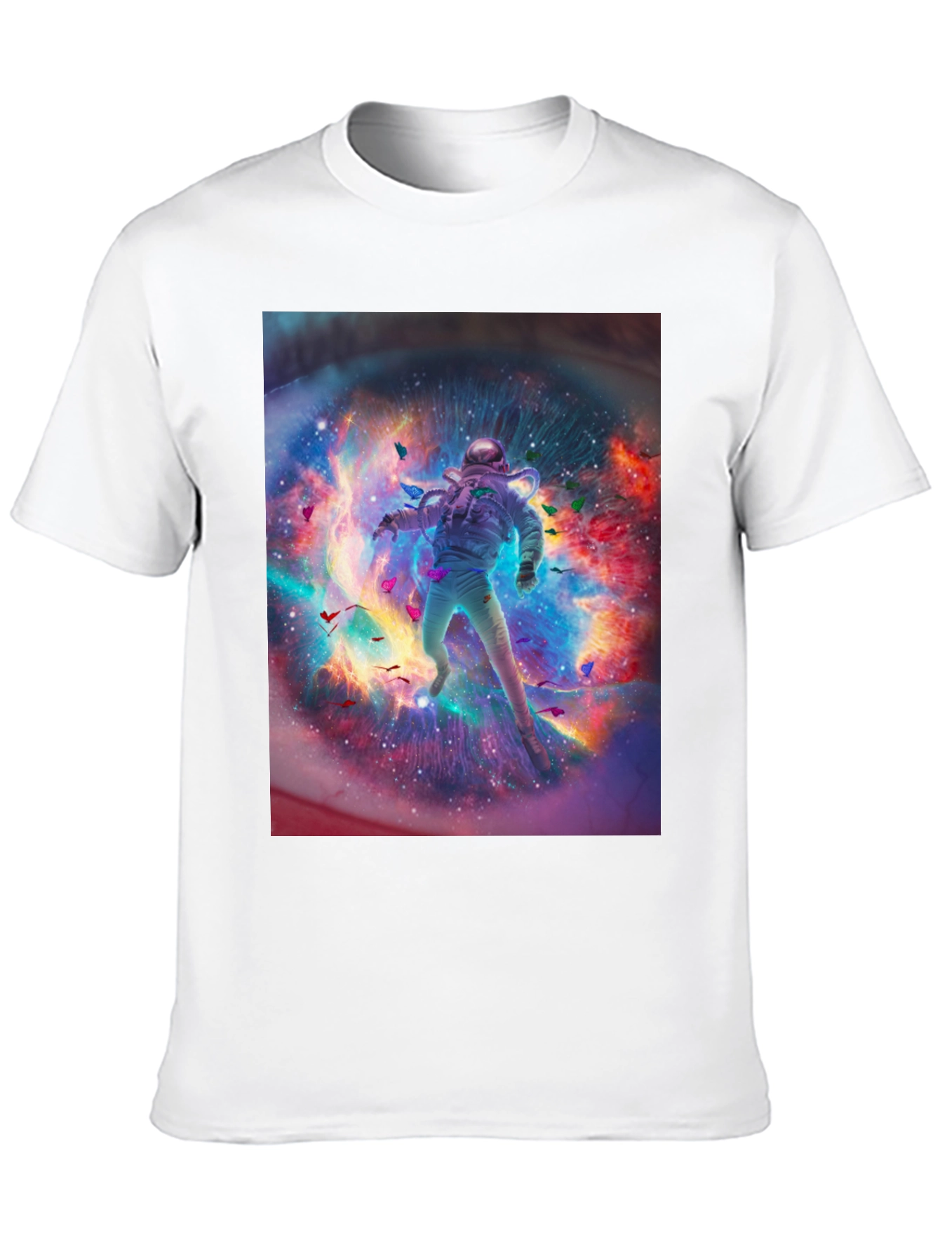 Astronaut Galaxy Graphic Print T-Shirt
