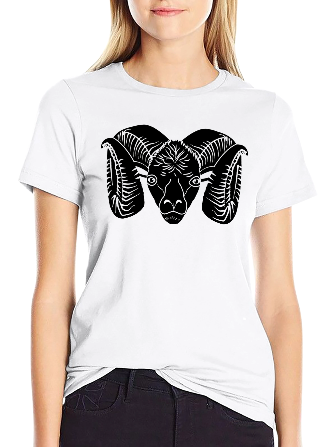 Black Ram Graphic Tee - Mens Casual Shirt