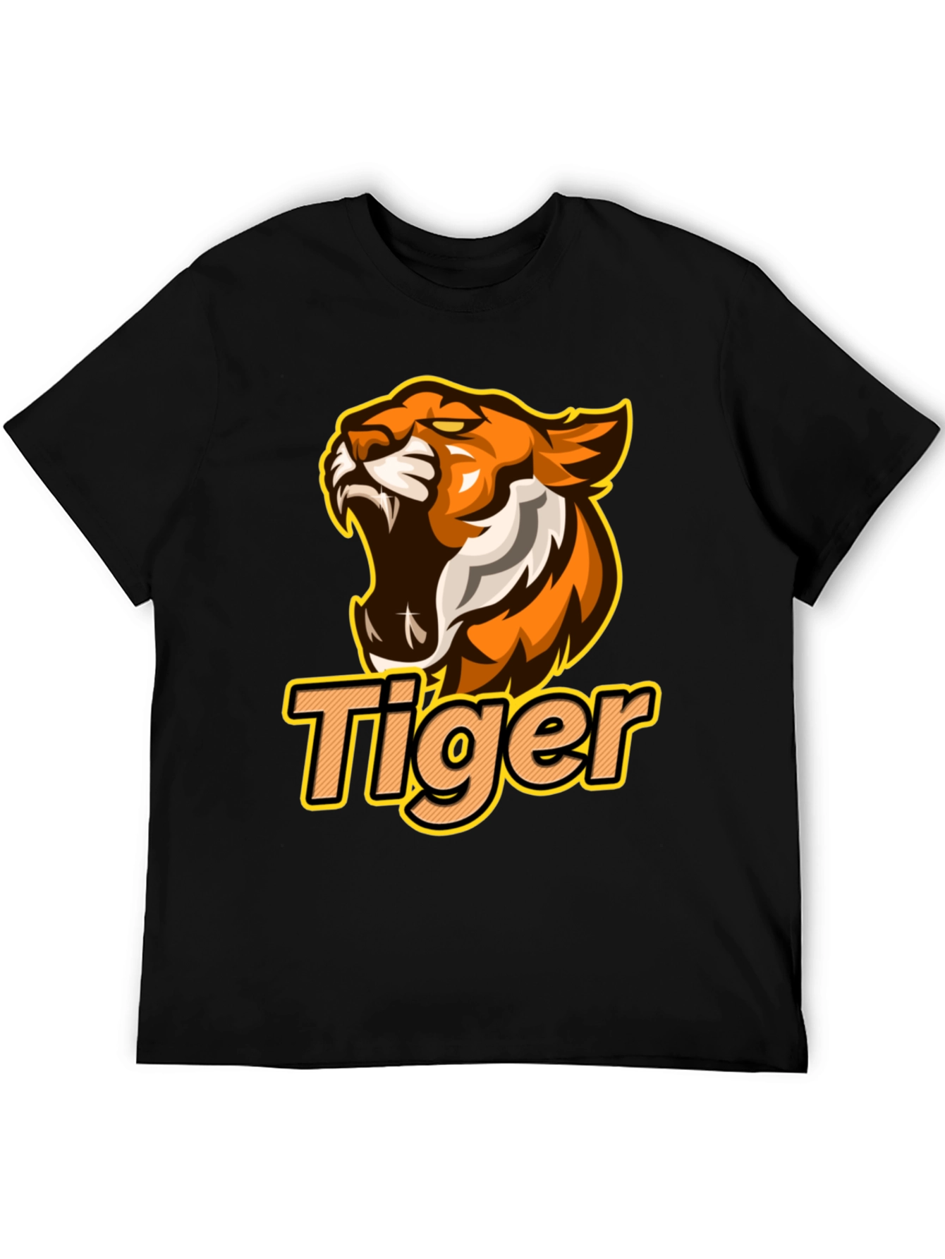 Tiger Graphic Black T-Shirt - Bold Design