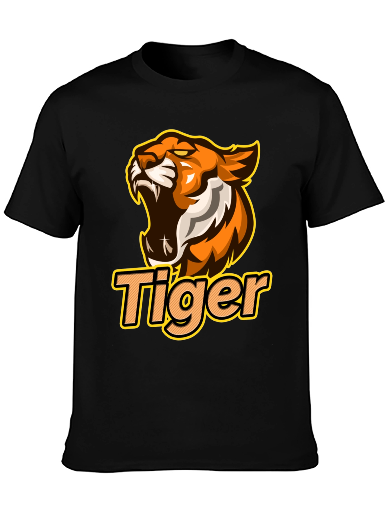 Tiger Graphic Black T-Shirt - Bold Design