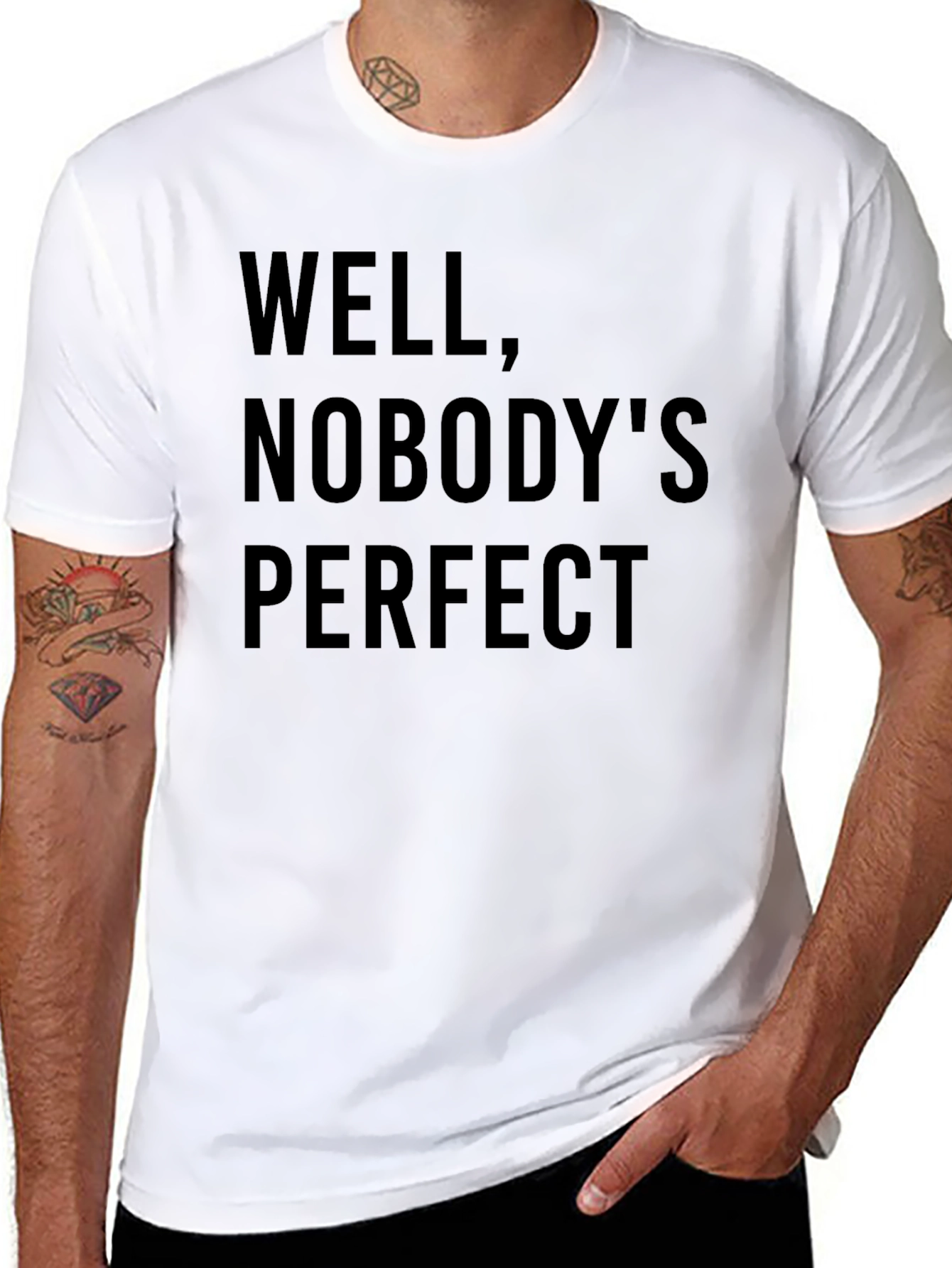 Well Nobodys Perfect Tee - Black T-Shirt