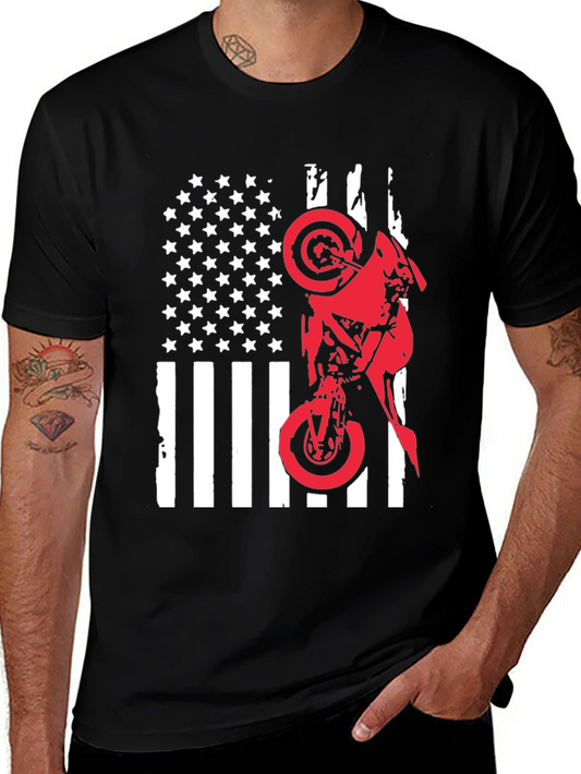 Moto USA Flag Graphic Tee
