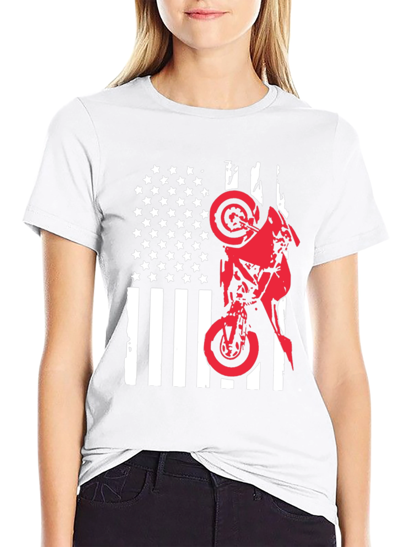 Moto USA Flag Graphic Tee