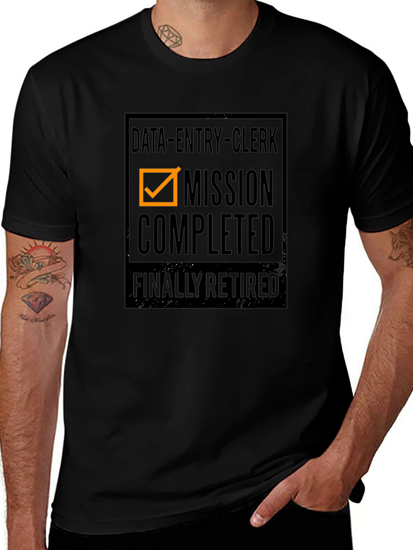 Data Entry Clerk Retirement T-Shirt - Mission Completed