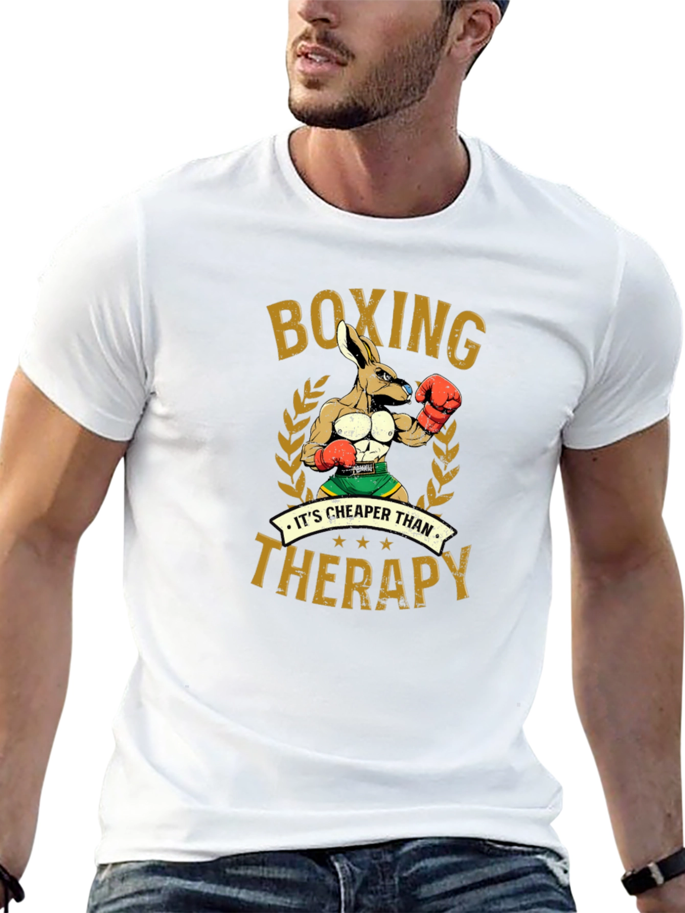 Boxing Kangaroo T-Shirt: Cheaper Than Therapy