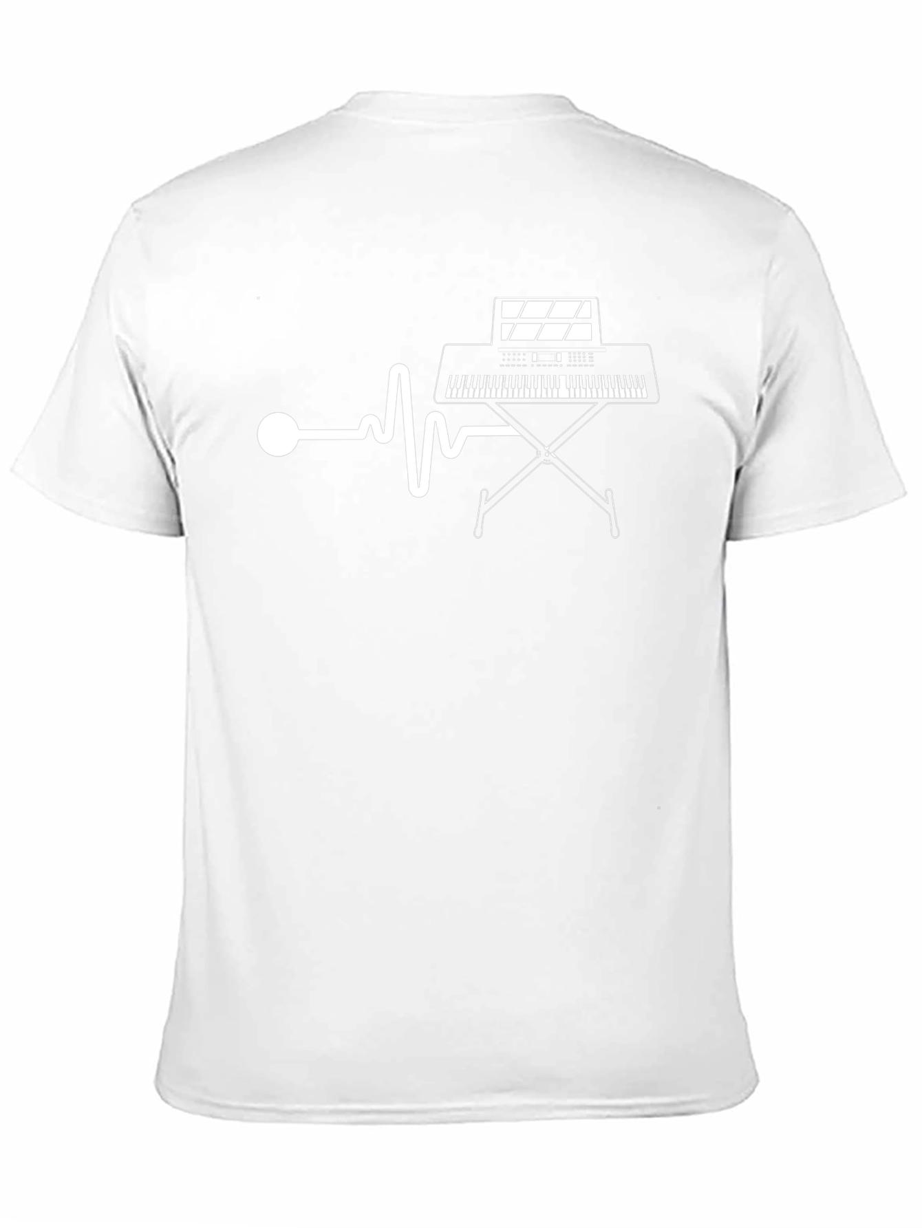 Keyboard Heartbeat Graphic Tee - Music Lovers T-Shirt