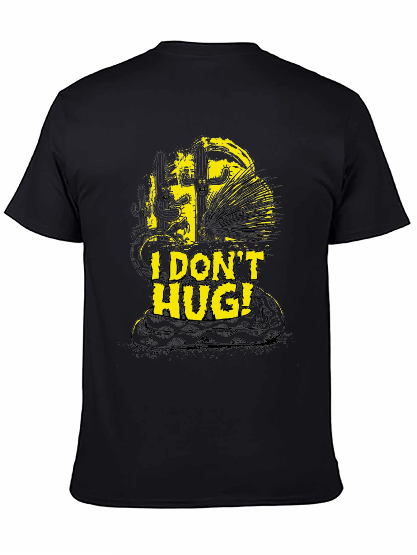 I Dont Hug T-Shirt Snake Cactus Graphic Novelty