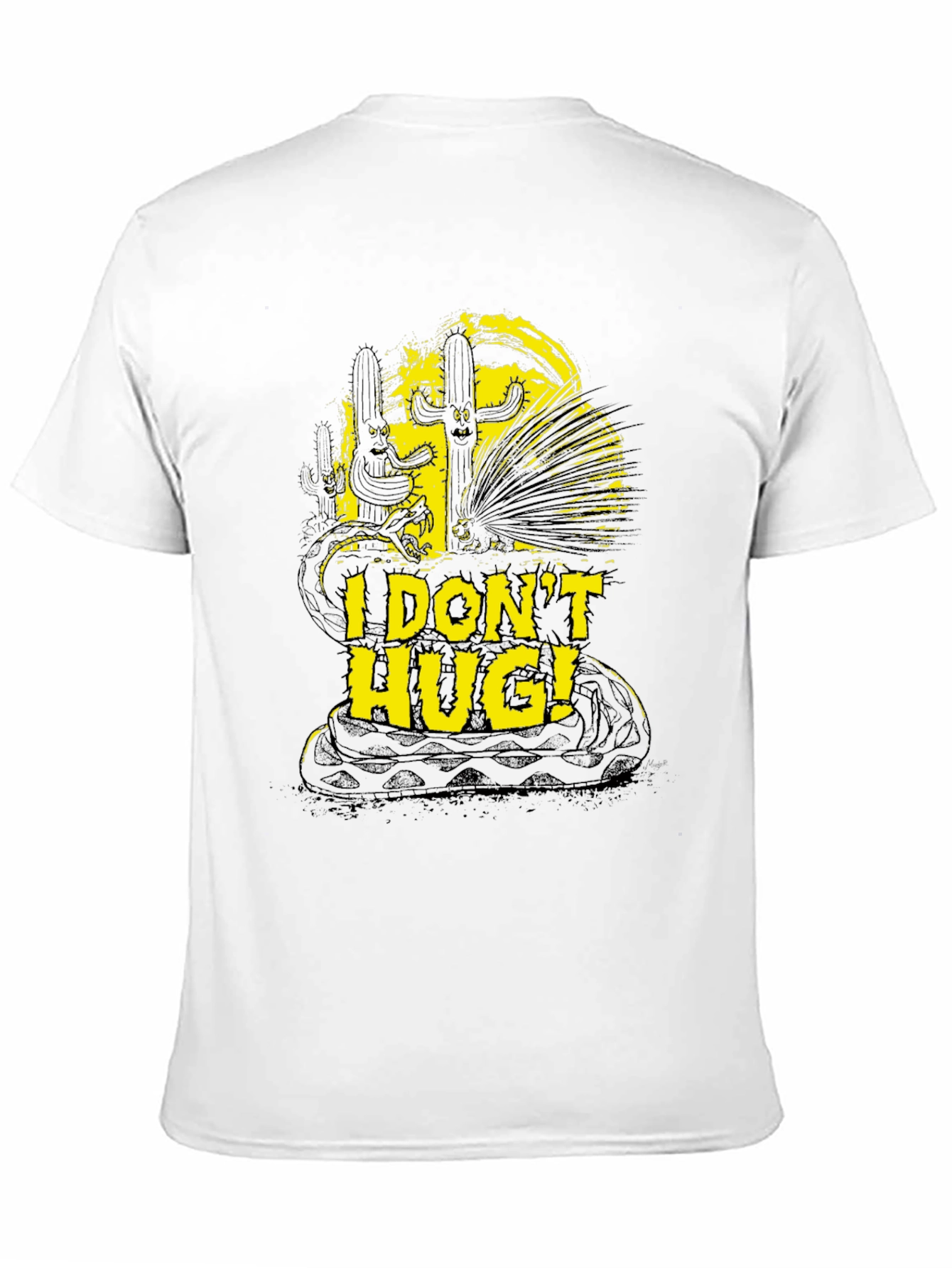 I Dont Hug T-Shirt Snake Cactus Graphic Novelty