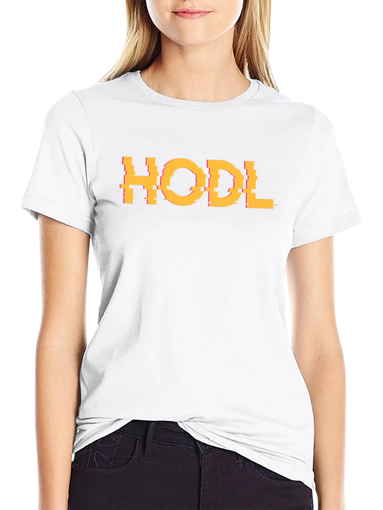 HODL Glitch Graphic Tee - Crypto Enthusiast T-Shirt