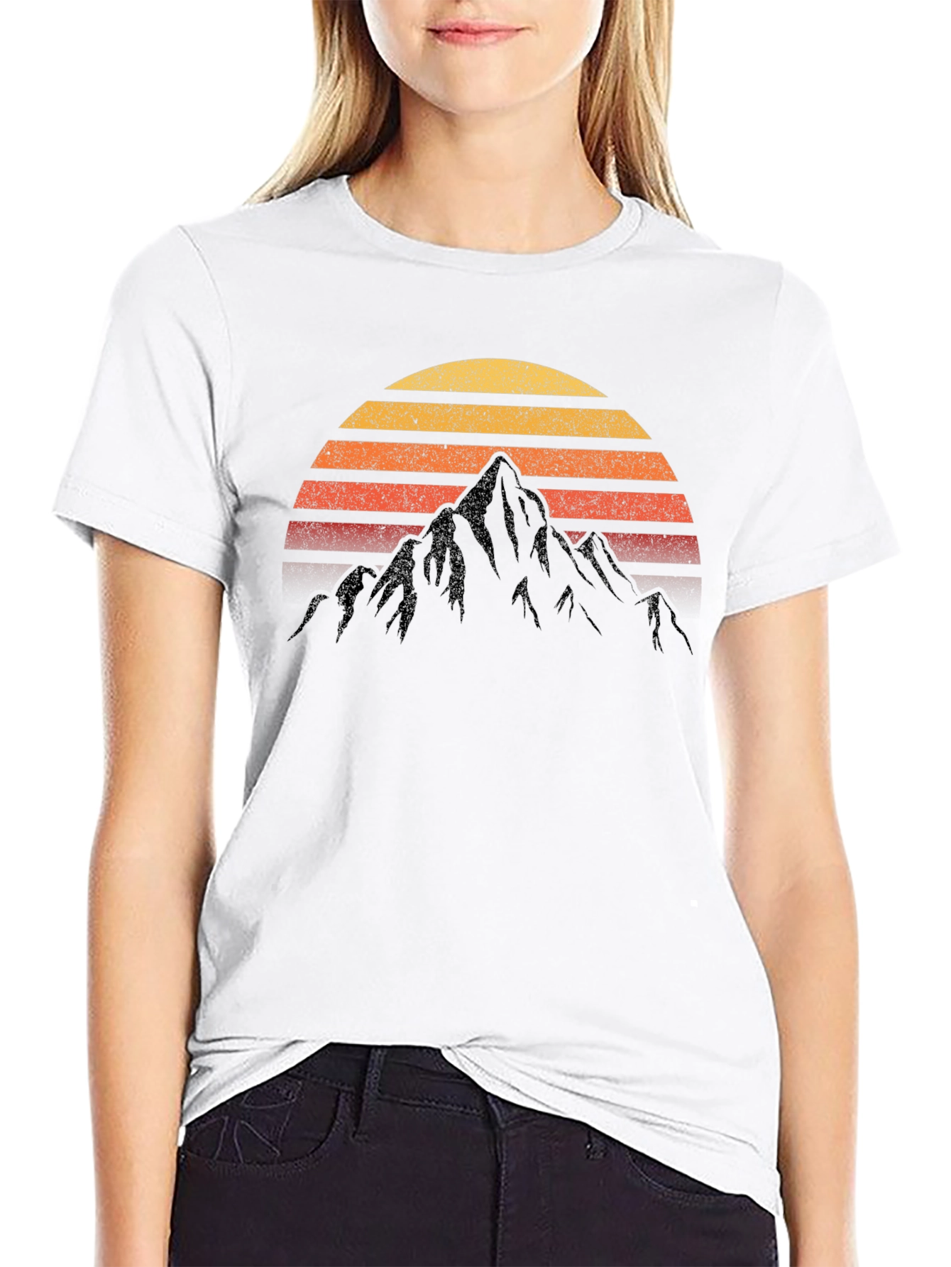 Retro Mountain Sunset T-Shirt