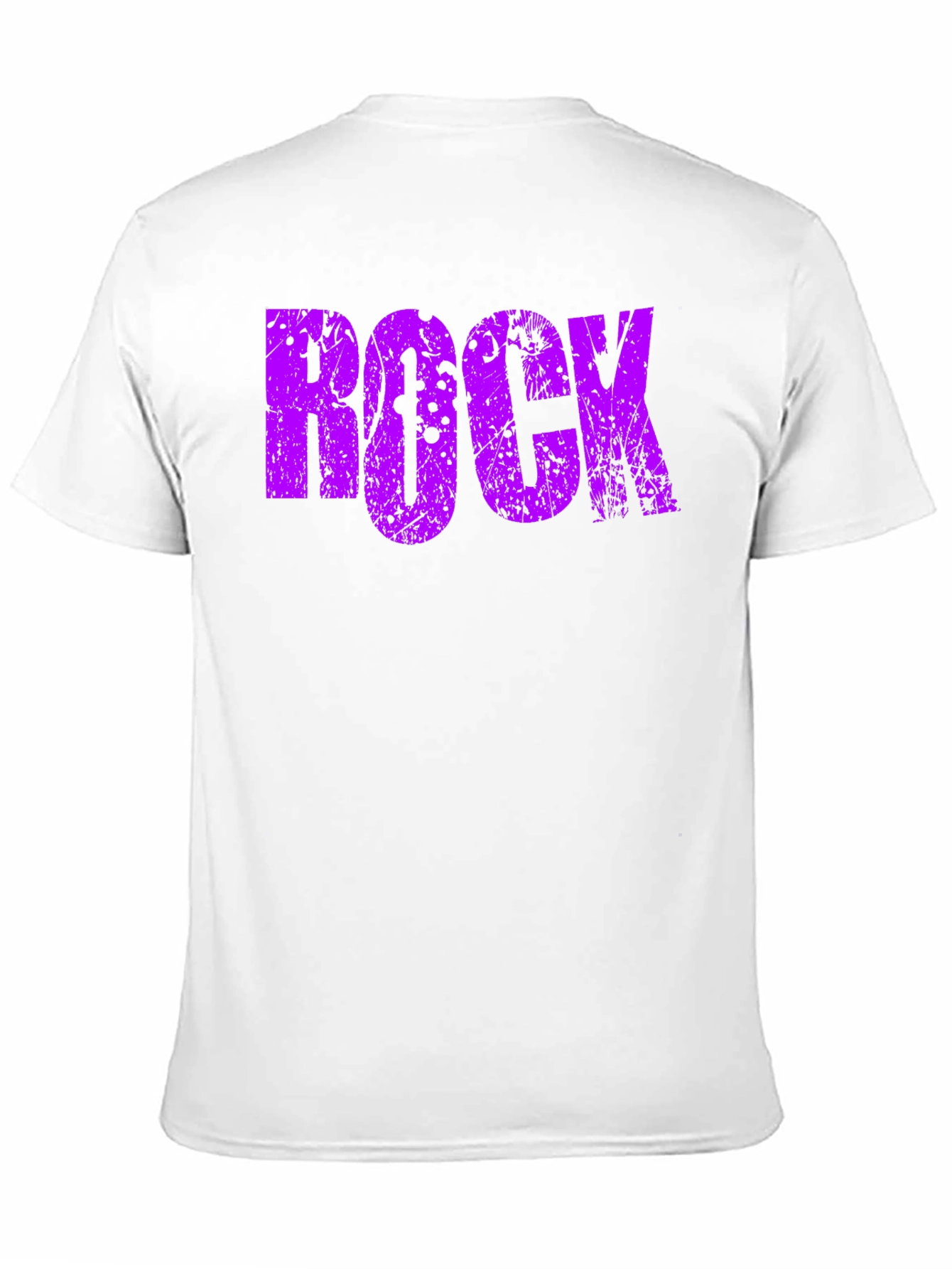 Rock Graphic Tee - Distressed Purple Print