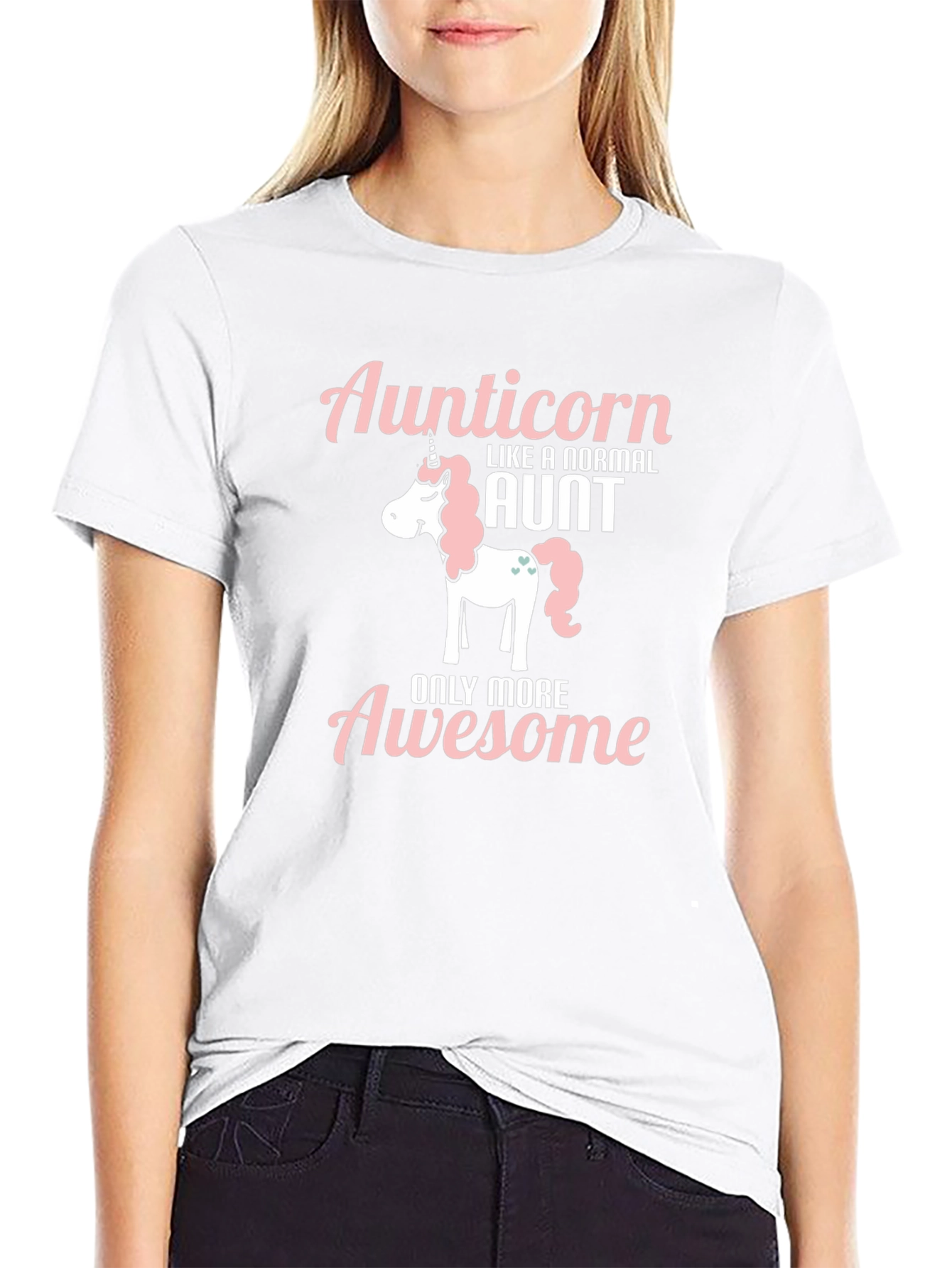 Aunticorn Awesome Aunt Graphic T-Shirt