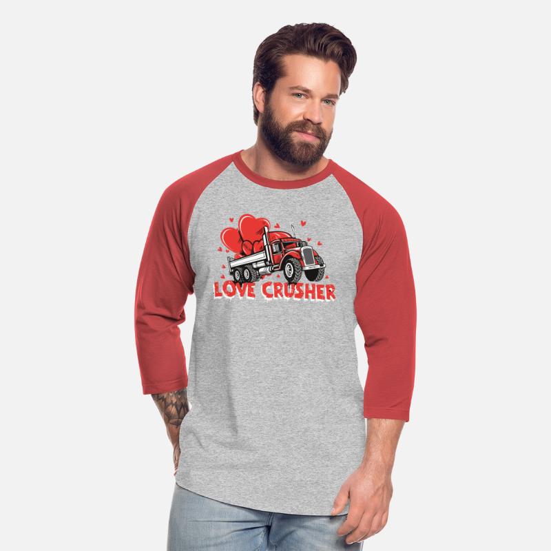 Valentine trucker retro cartoon funny design