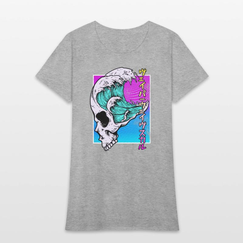 Vaporwave Aesthetic Retro Skull Vaporwave Geometry