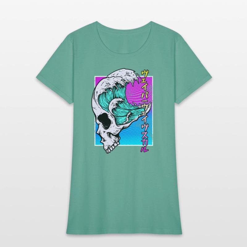 Vaporwave Aesthetic Retro Skull Vaporwave Geometry