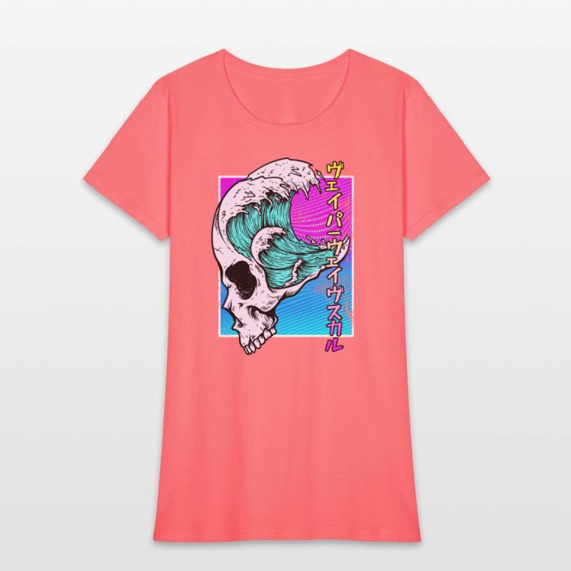 Vaporwave Aesthetic Retro Skull Vaporwave Geometry