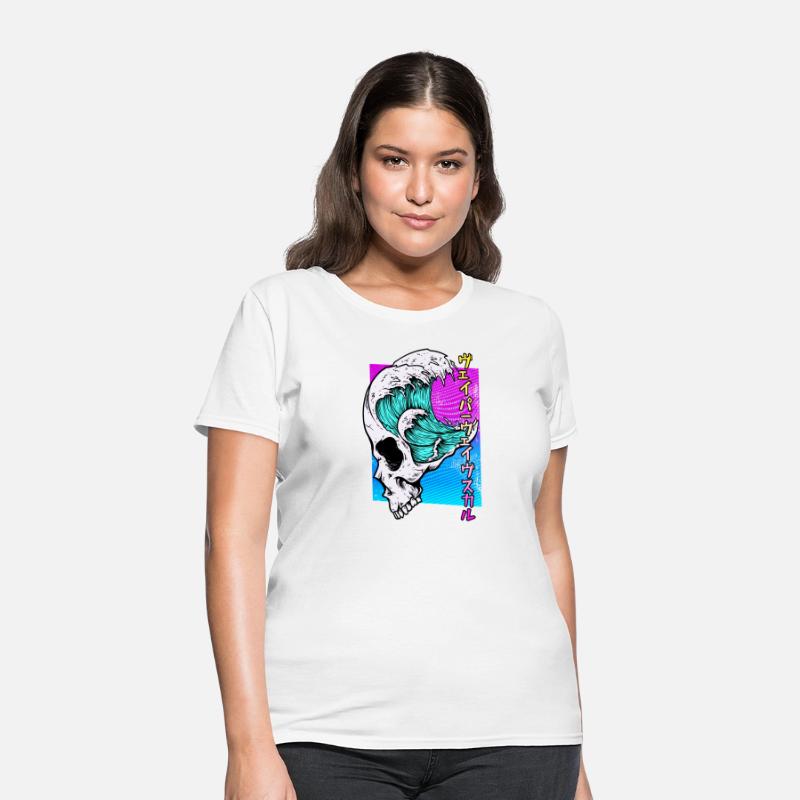 Vaporwave Aesthetic Retro Skull Vaporwave Geometry