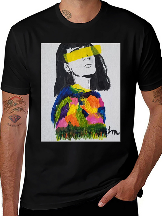 Abstract Portrait Graphic Tee - Stylish & Unique!