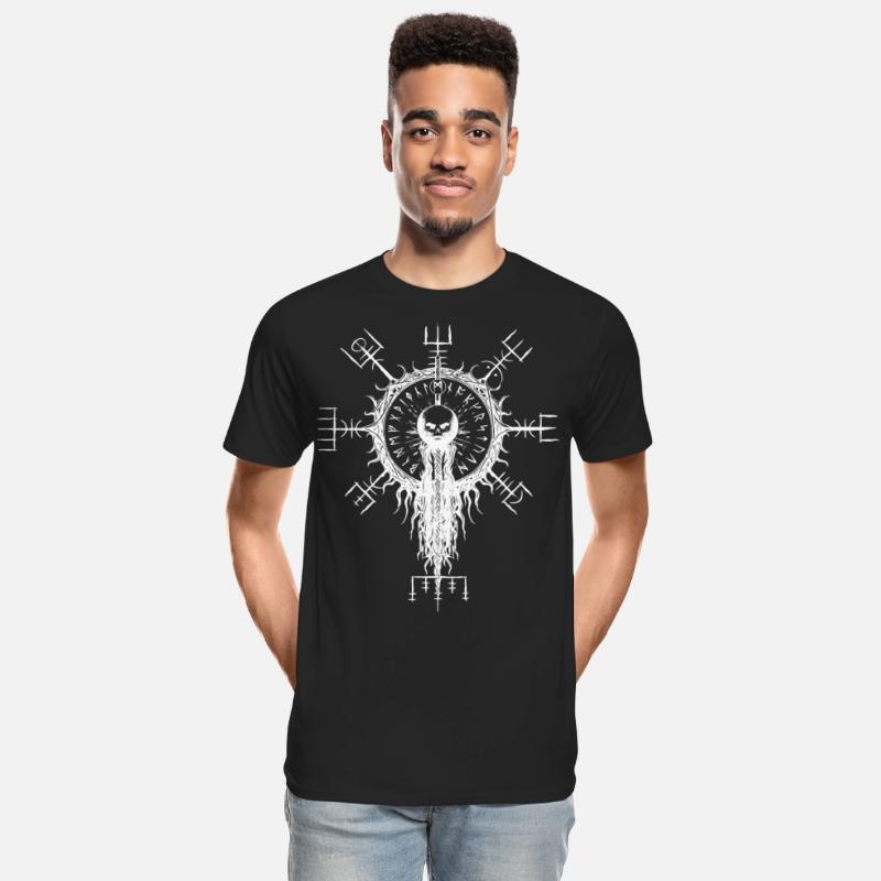 Vegvisir skull Viking runes compass occult gift