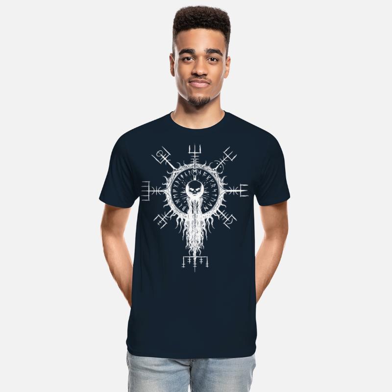 Vegvisir skull Viking runes compass occult gift