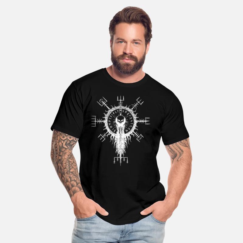Vegvisir skull Viking runes compass occult gift