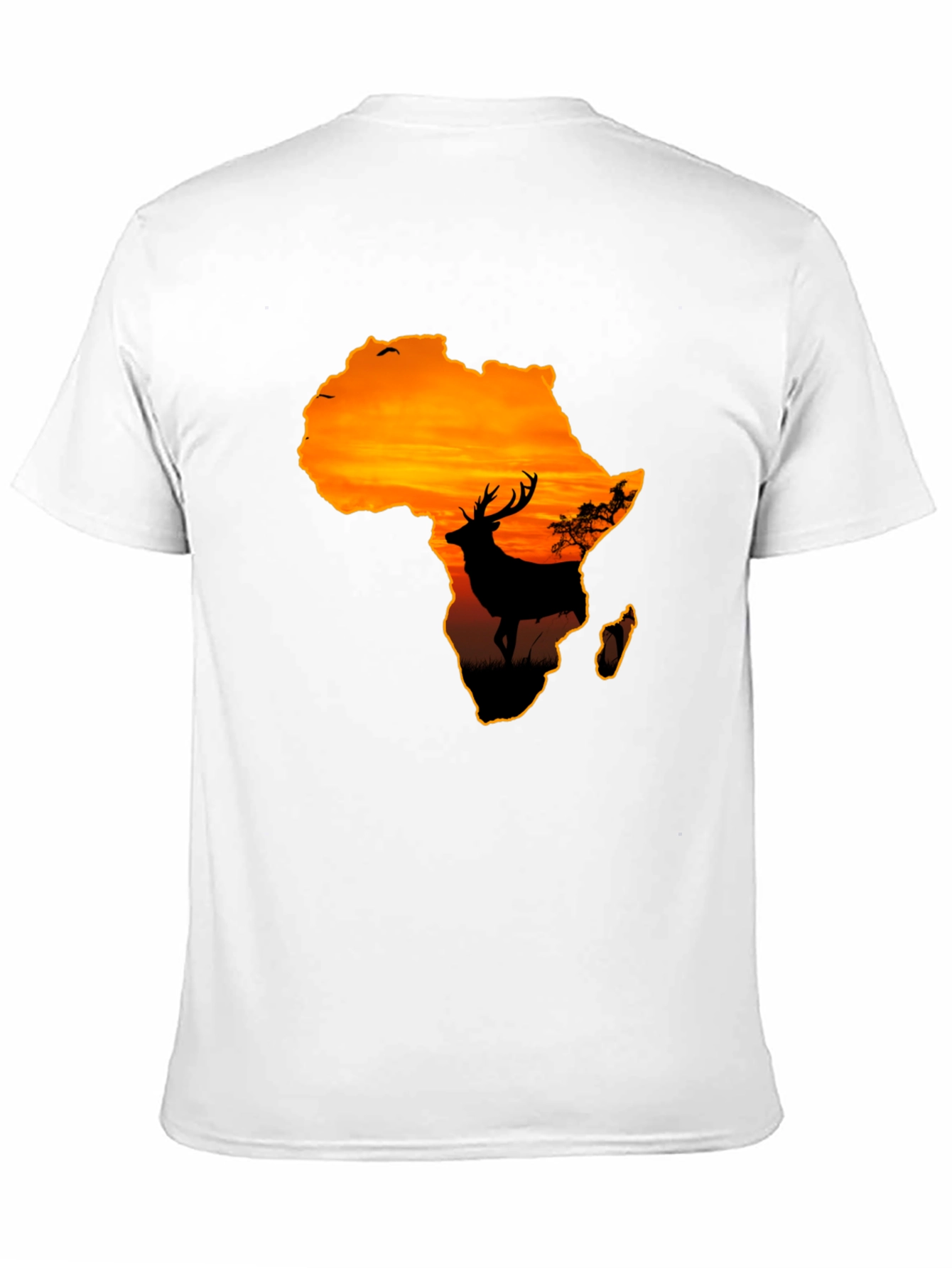 Africa Sunset Deer Graphic T-Shirt - Wildlife Tee