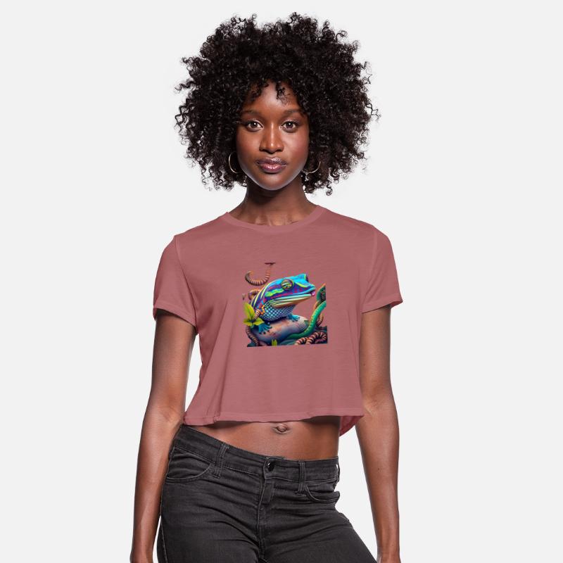 Vibrant Blue Tongue Skink & Vines Digital Art
