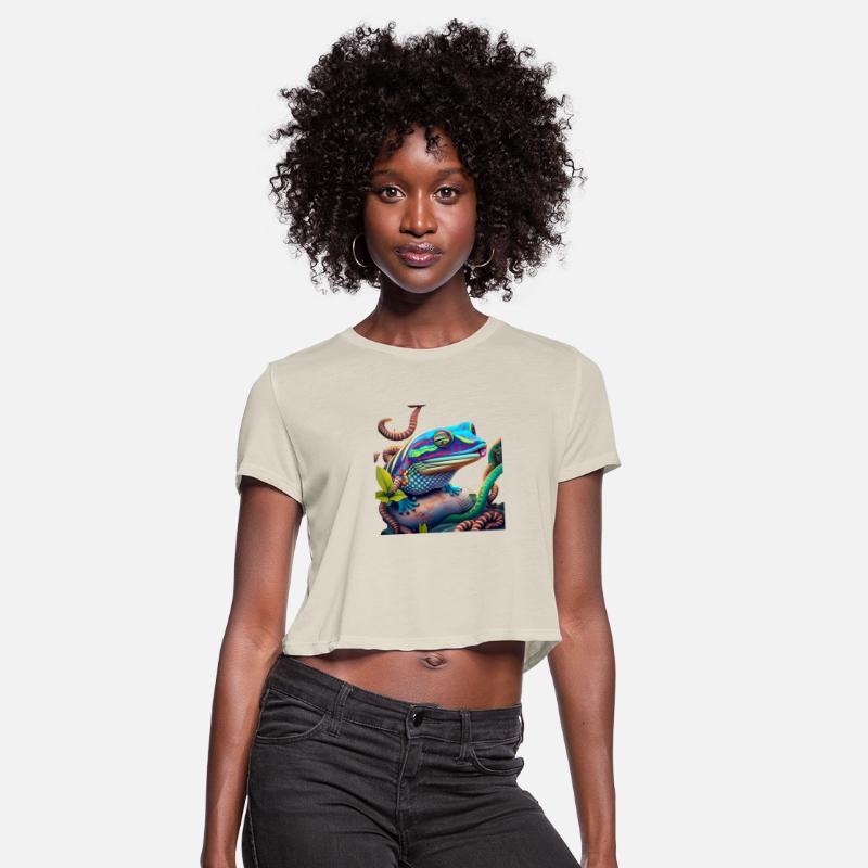 Vibrant Blue Tongue Skink & Vines Digital Art