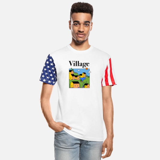 Vibrant Village House Illustration