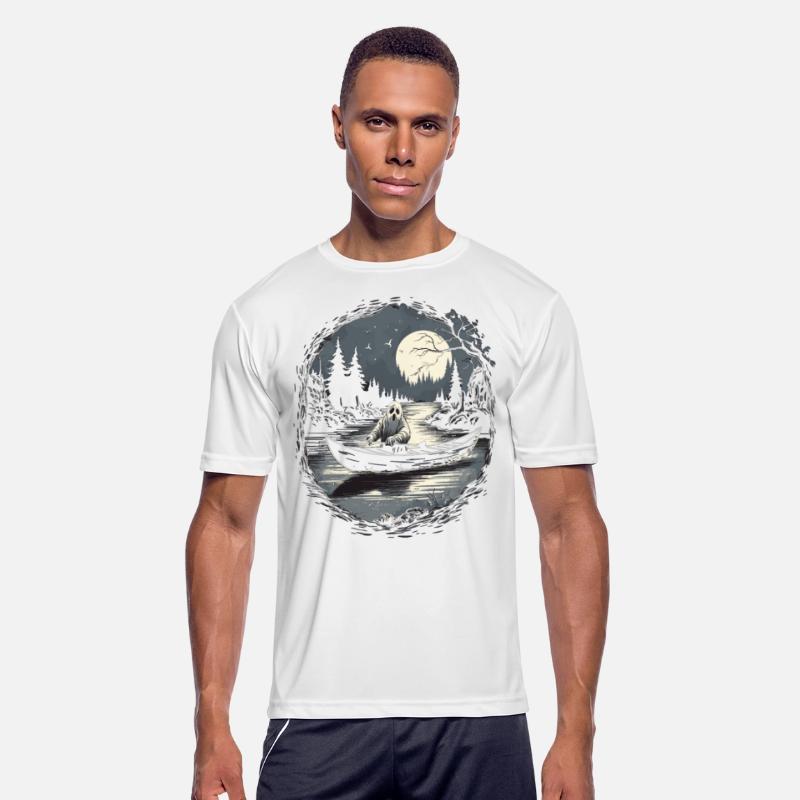 Vintage Ghost River Boat Gothic Halloween