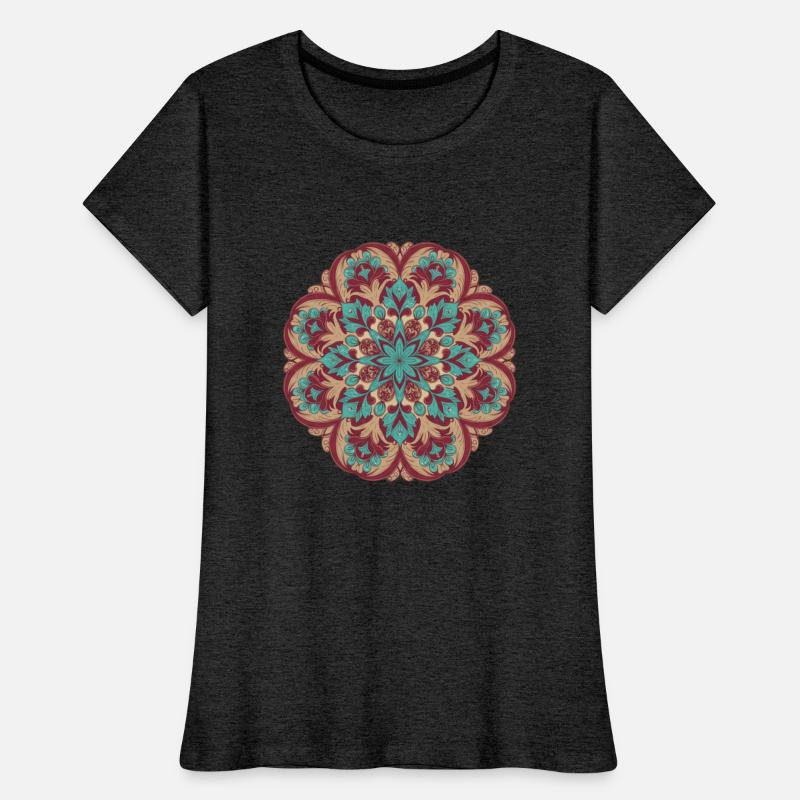 Vintage Mandala in Burgundy, Teal, and Beige