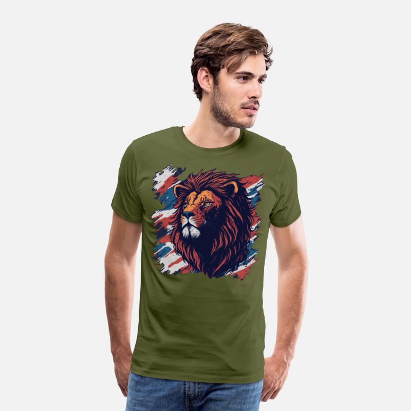 Vintage Retro British Flag with a Lion
