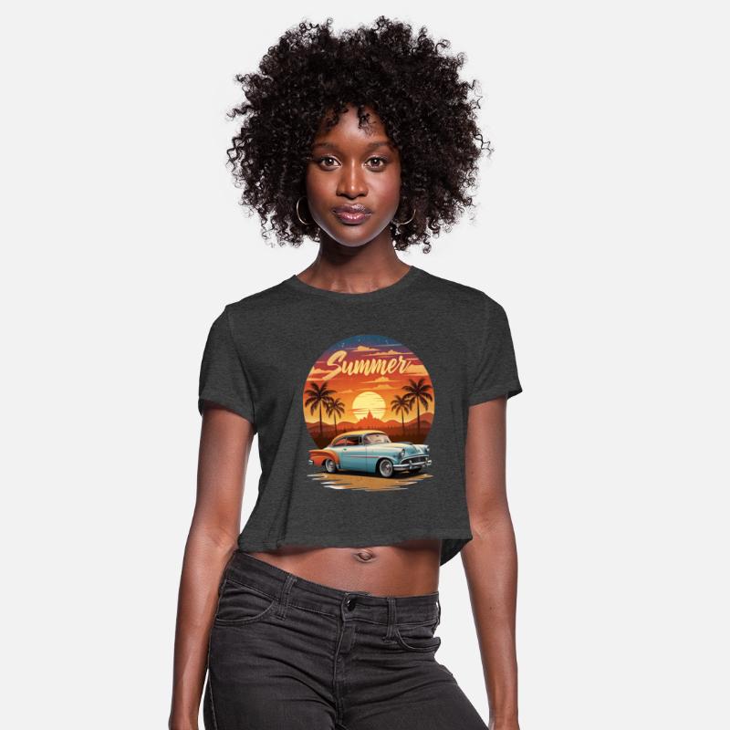 Vintage Summer Car Sunset Streetwear Style