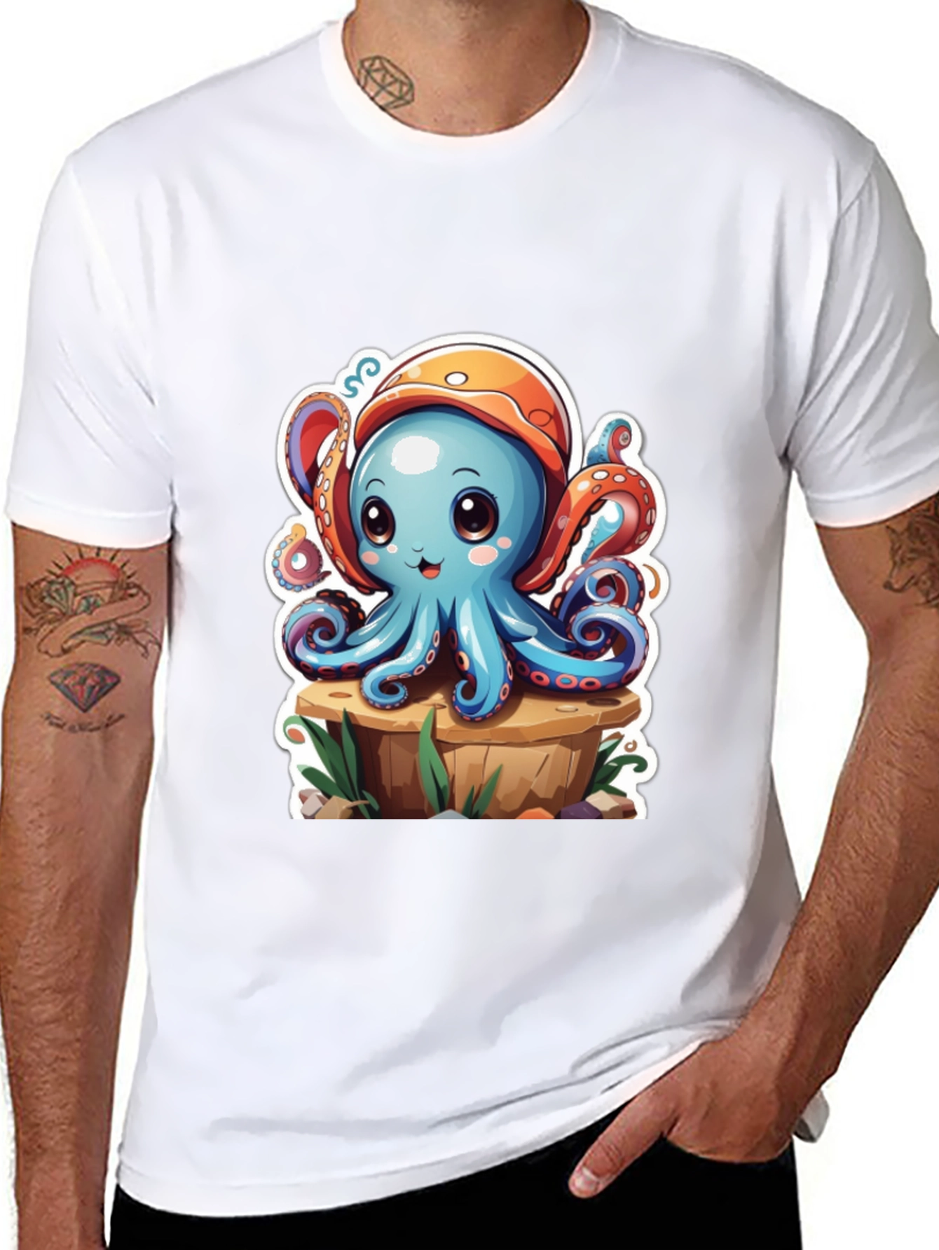 Cute Octopus Graphic T-Shirt