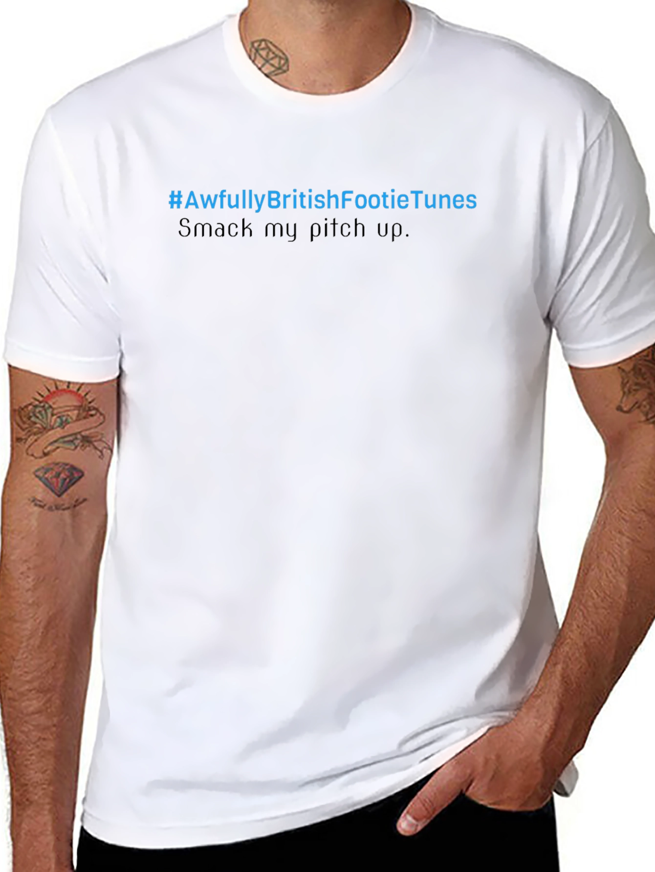 Awfully British Footie Tunes Black Tee