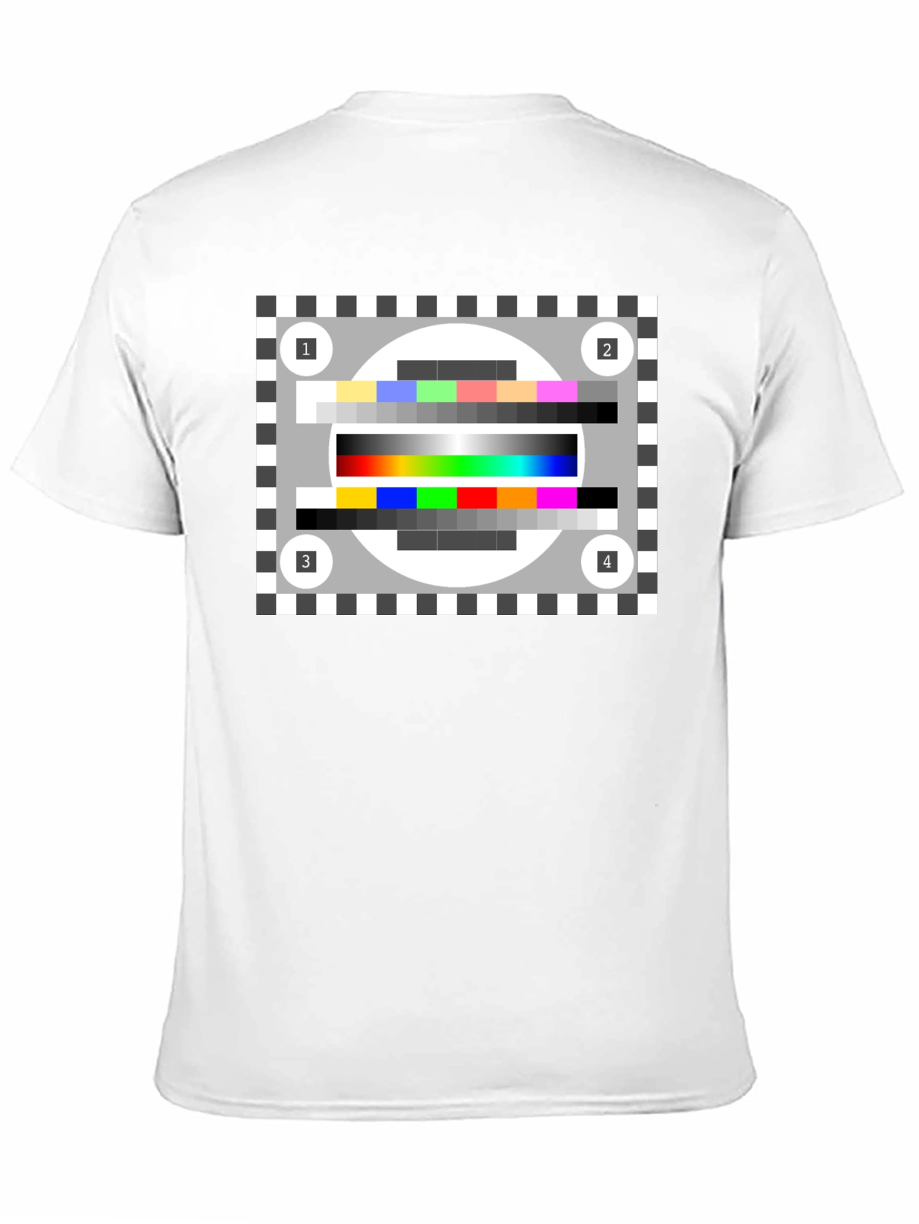 TV Test Pattern Black Tee - Stay Tuned!