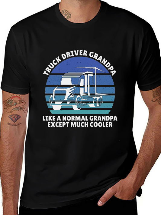 Truck Driver Grandpa T-Shirt - Cool Grandpa Tee
