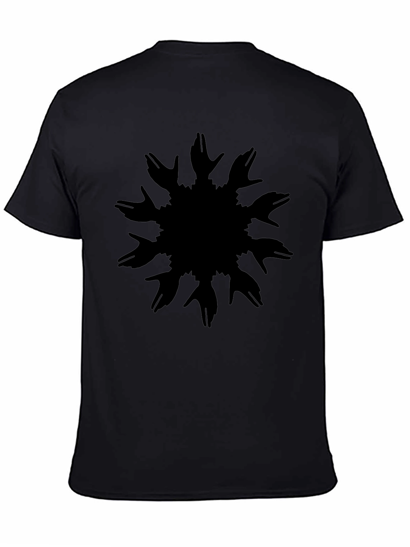 Hand Circle Black Tee - Unique Graphic Design