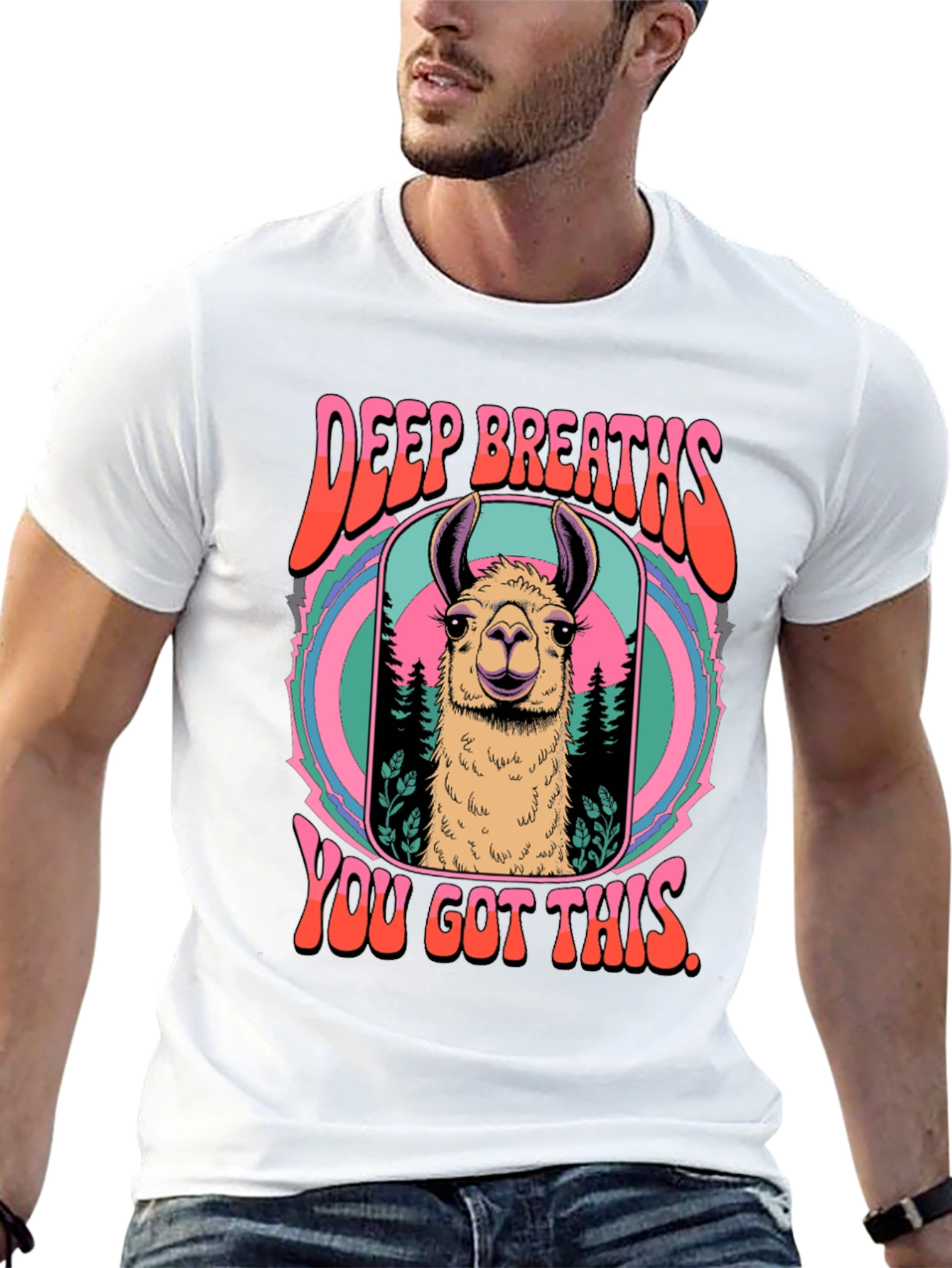Deep Breaths Llama T-Shirt