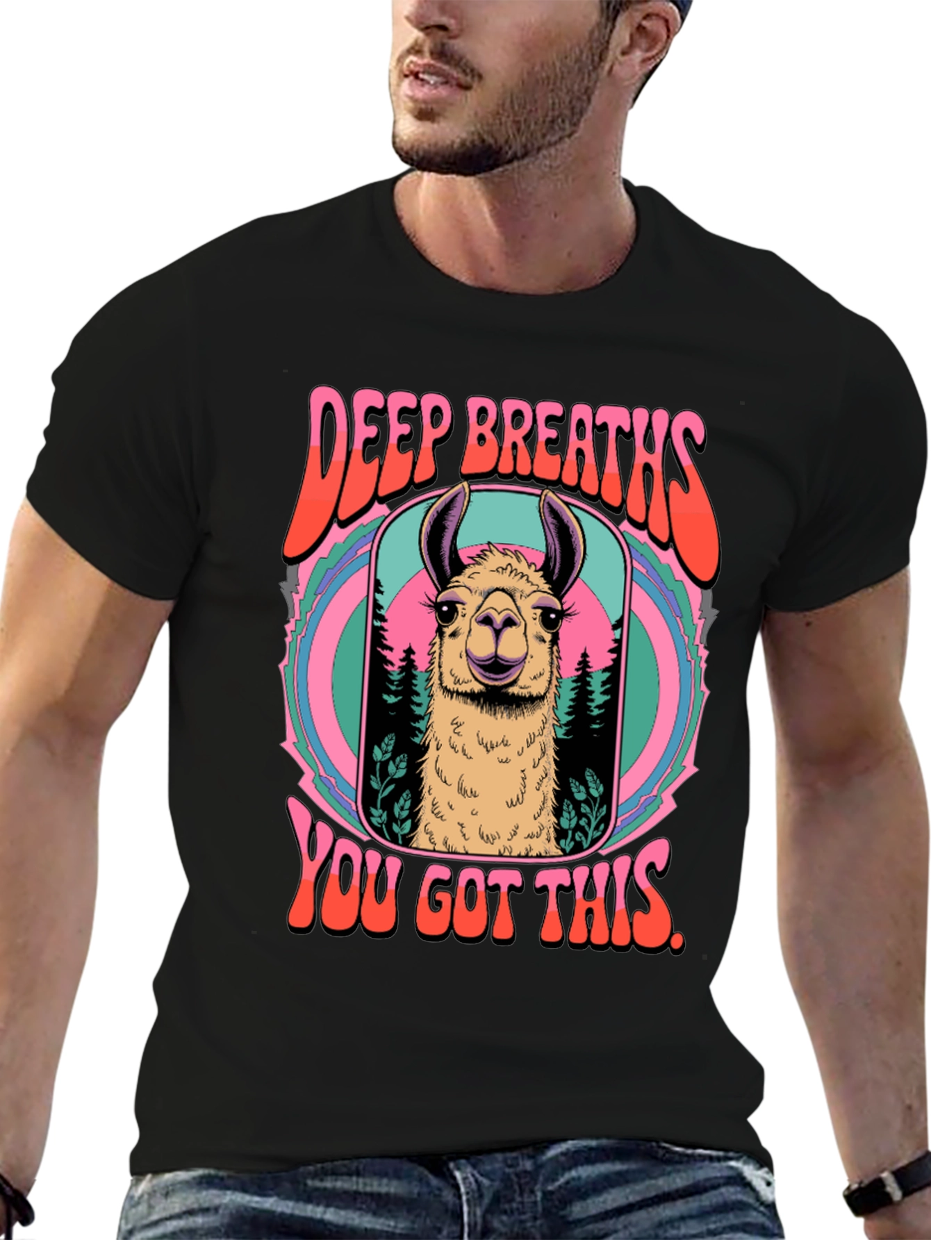 Deep Breaths Llama T-Shirt
