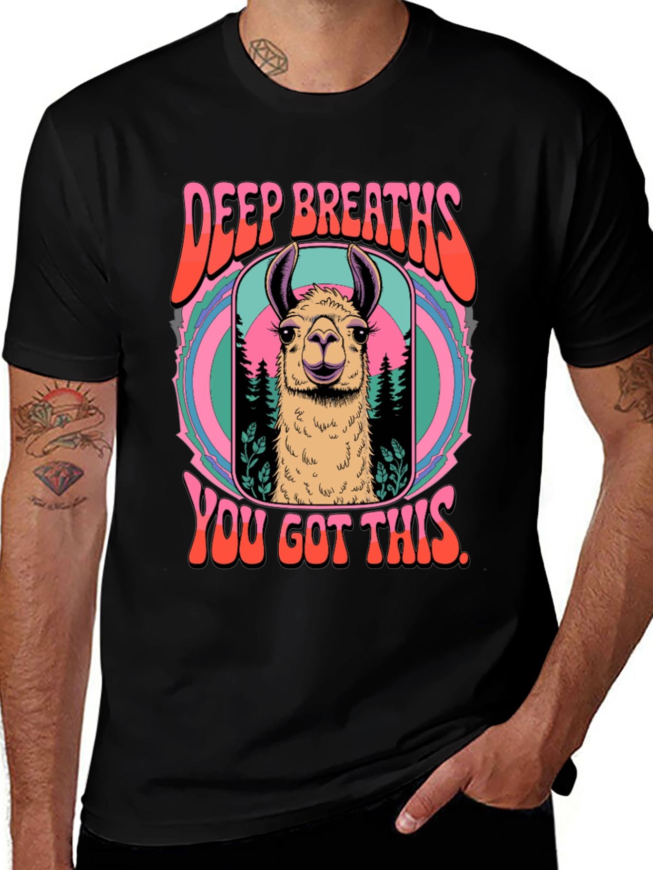 Deep Breaths Llama T-Shirt