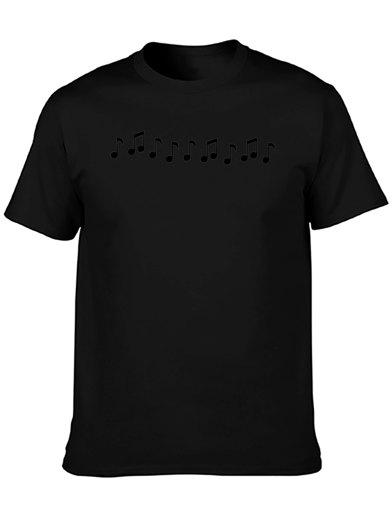 Musical Note Graphic Tee - Black