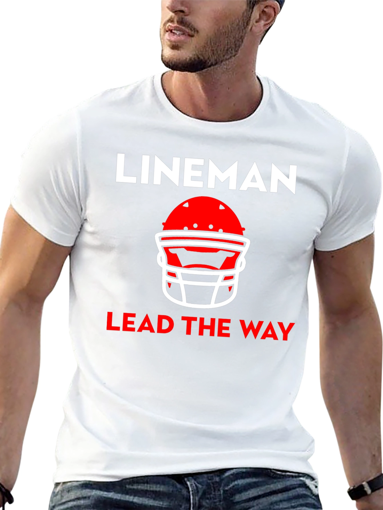 Lineman Lead The Way Football T-Shirt