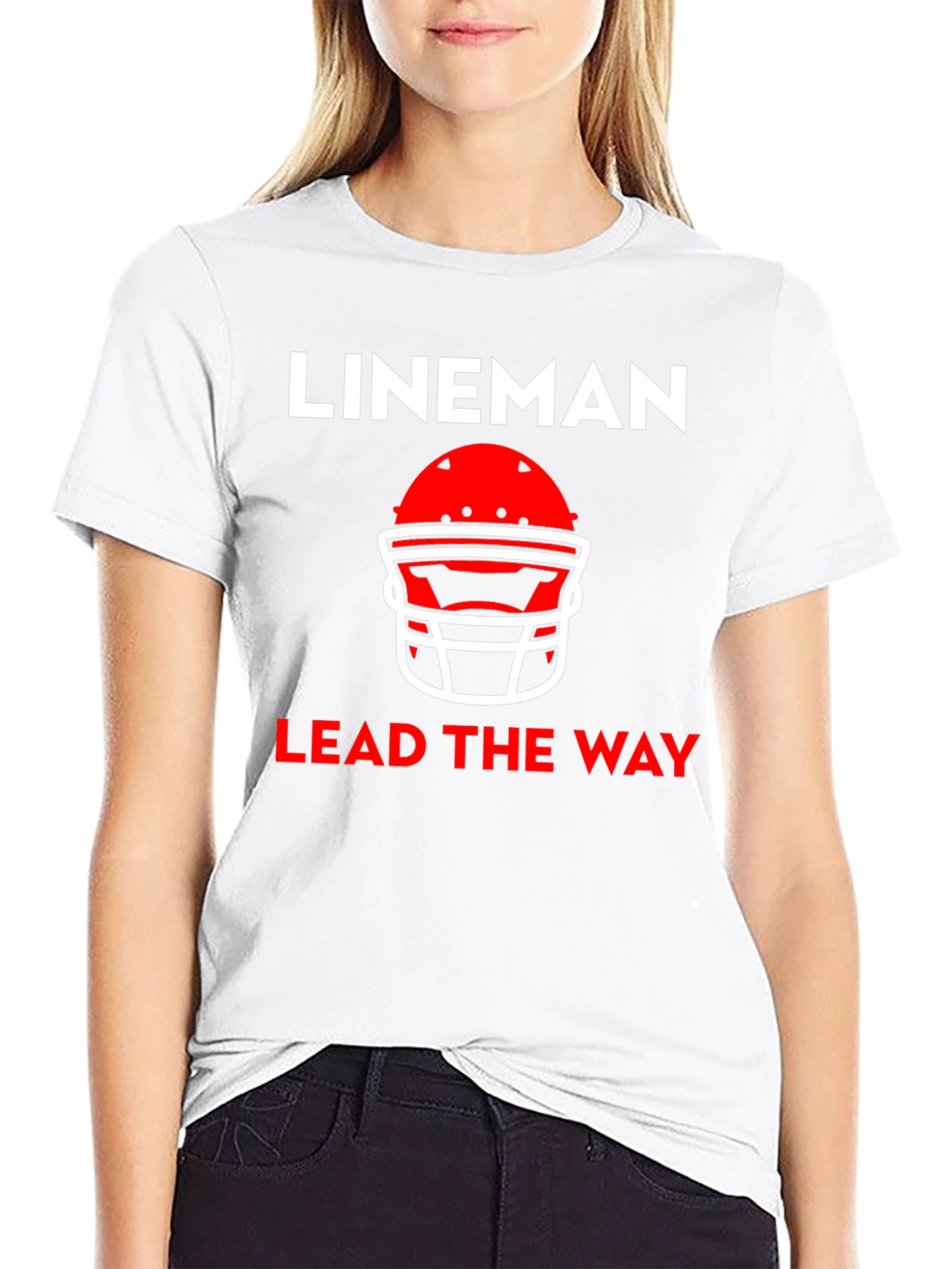 Lineman Lead The Way Football T-Shirt