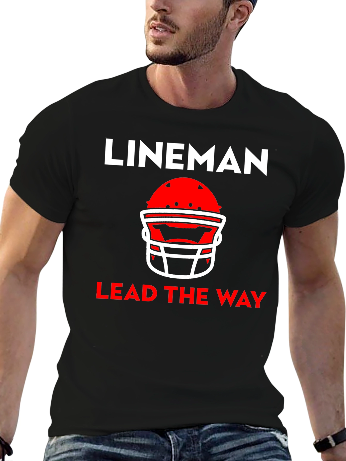 Lineman Lead The Way Football T-Shirt